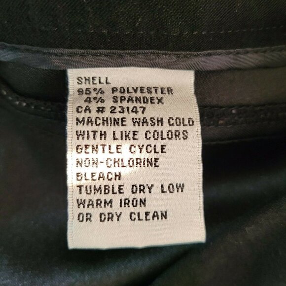 Talbots Petites Black Microsuede Pants High Rise Stretch Sz 8P Slightly Tapered - Picture 10 of 10